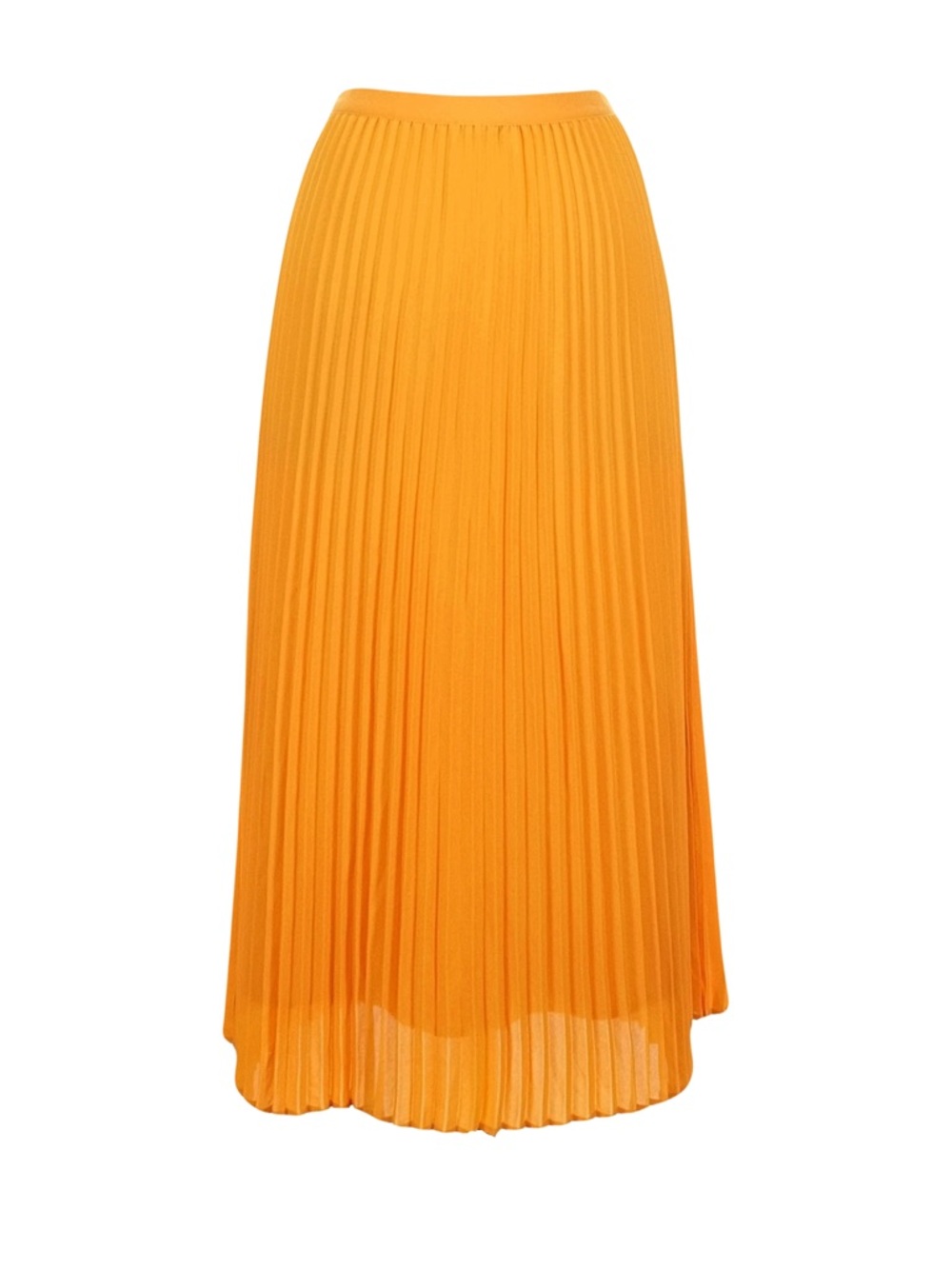 Babaton Orange Maxi Skirt Measured at 32.5" length, 23" waist